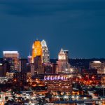 Cincinnati skyline at night